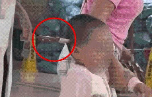 Moment toddler walks into hospital 'with KNIFE in her head' as mum claims blade 'flew out of bed while changing sheets'