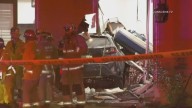 Elderly woman killed, another hurt after suspected DUI driver crashes into Downey home