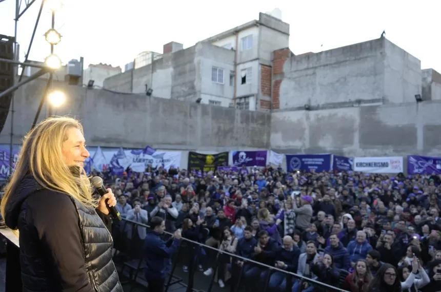 Karina Milei reapareció en público: "Vinimos para que no roben más"