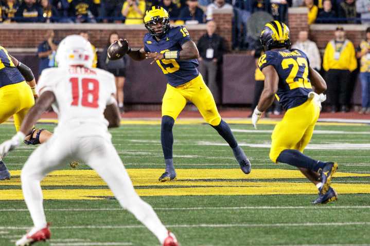 New Mexico coach may tell grandkids about facing Michigan’s new quarterback