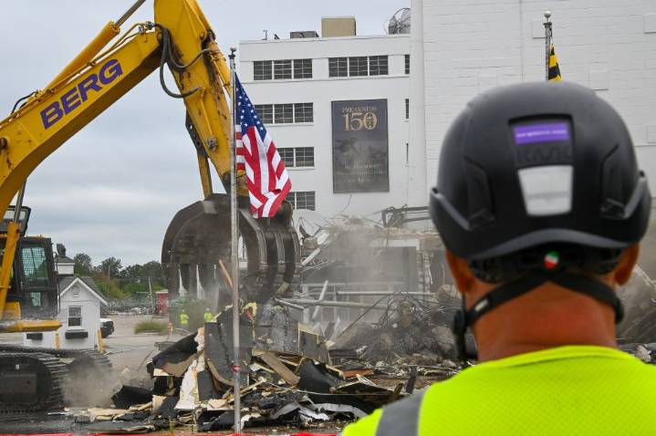 Demolition begins at historic Pimlico clubhouse
