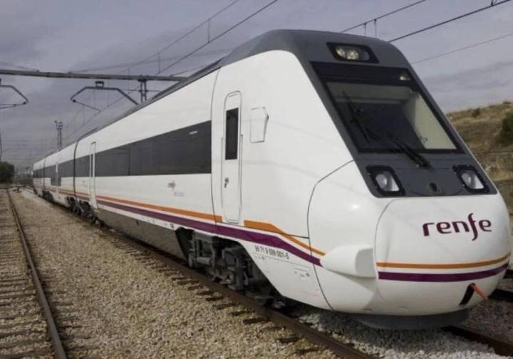 Un tren con destino León, afectado por el incendio en San Bartolomé de Pinares