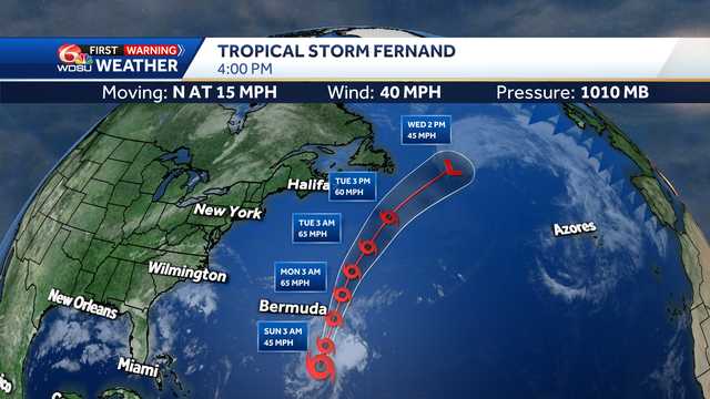 Invest 90L has become Tropical Storm Fernand