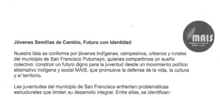 MAIS presenta propuesta para Consejos de Juventud: Jóvenes Semillas de Cambio, Futuro con Identidad en San Francisco