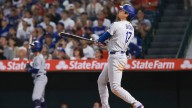 Shohei Ohtani lines into triple play, hits 43rd homer, but Dodgers still lose to Angels 7