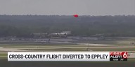 Cross-country flight diverted to Eppley