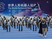 Photos: Humanoid robots race and tumble at China’s first ‘robot Olympics’