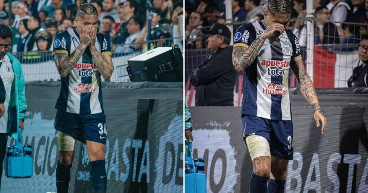 ¡Desconsolado! Paolo Guerrero se quiebra tras salir lesionado a los 35 minutos en el Alianza Lima vs U. Católica por Copa Sudamericana