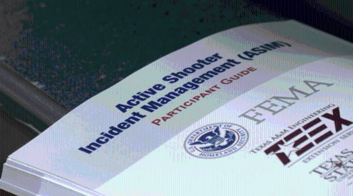 Police and first responders attend active shooter training