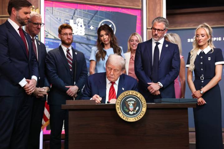 Trump Says He'd Use National Guard To Keep 2028 Olympics Safe