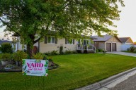 Terry Weippert and Brenda Beckman have Yard of the Week in Jamestown
