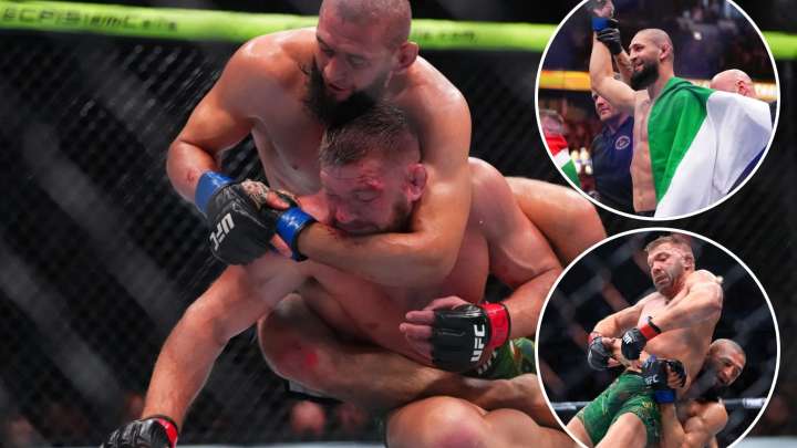 Watch UFC 319 fans BOO Khamzat Chimaev and say same thing as he DOMINATES Dricus Du Plessis to win middleweight title