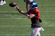 Giants QB Jaxson Dart dials up aggression; Abdul Carter dominates in practice with Jets