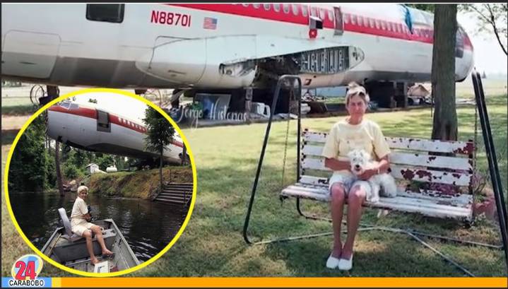 Mujer adquirió un viejo avión y lo convirtió en una lujosa casa