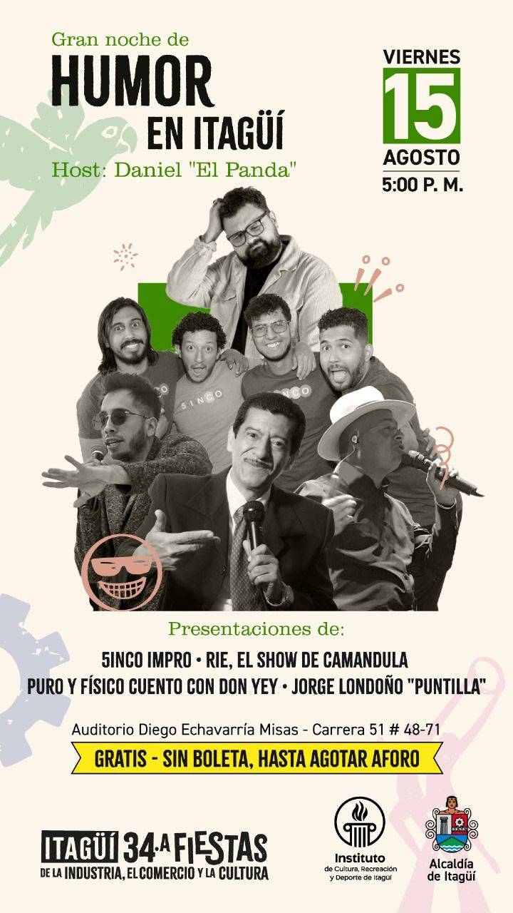Risas y talento local se toman Itagüí en la “Gran noche de humor”