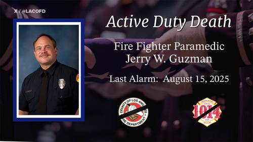 Los Angeles County firefighter paramedic Jerry W. Guzman suffers 'active