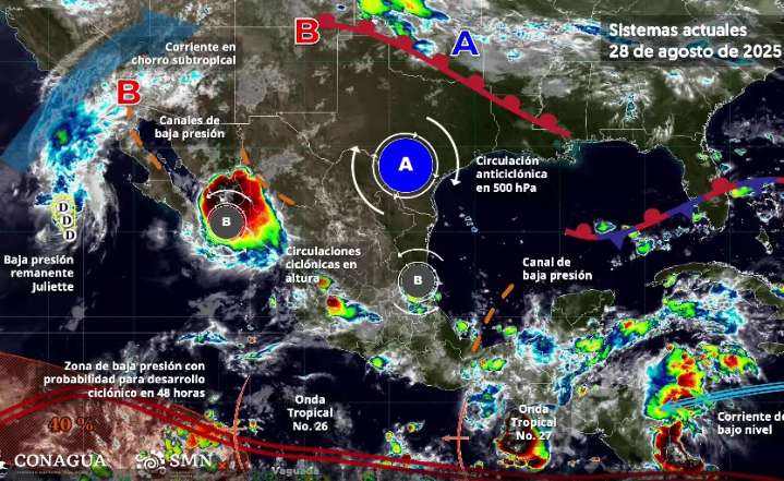 Para hoy se prevén intervalos de chubascos en áreas de Hidalgo: Conagua