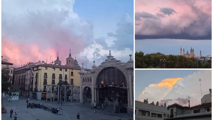 Espectaculares nubes sobre Zaragoza en el último atardecer de agosto: ¿Algún meteorólogo en la sala?