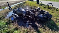 Una moto se incendió en Ruta 5, jurisdicción de Suipacha