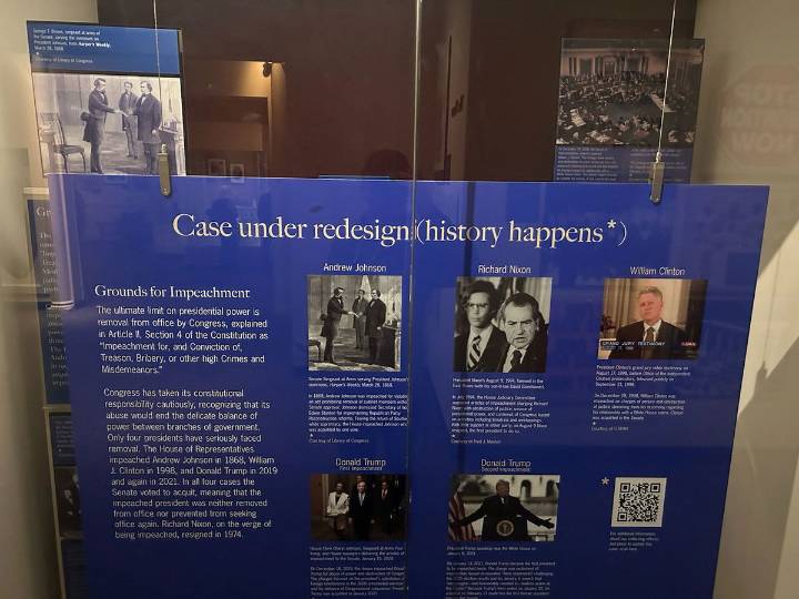 Smithsonian temporarily removes reference to Trump’s impeachments from presidency exhibit