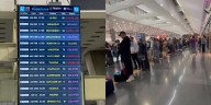 Caos en el AICM: Inundaciones, largas filas y cancelaciones de vuelos afectan a pasajeros (videos)
