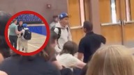 Estudiante es azotado por guardia escolar; golpeó y empujó a su maestro