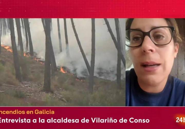 La desesperación de la alcaldesa de un pueblo de Orense que lucha contra los incendios: «Son muchos días sin dormir»