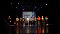 Los candidatos a concejales frente a los estudiantes secundarios en el Teatro