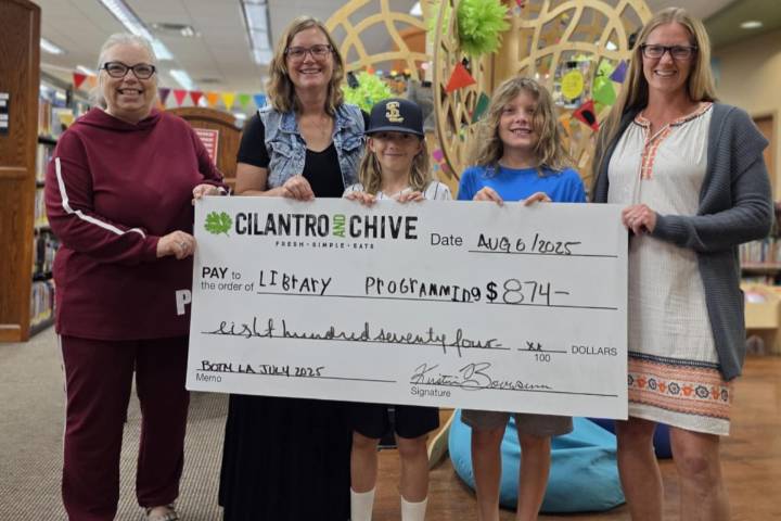 Cilantro and Chive Lacombe raises funds for local library