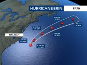 Latest: Cat. 2 Hurricane Erin at its closest to NC coast, worst impacts expected Thursday morning