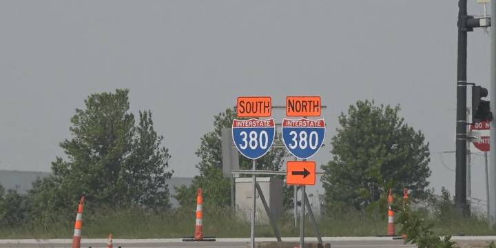 I-380 southbound ramp near North Liberty set to reopen after two