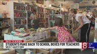 West Hartford students stuff boxes with books for teachers