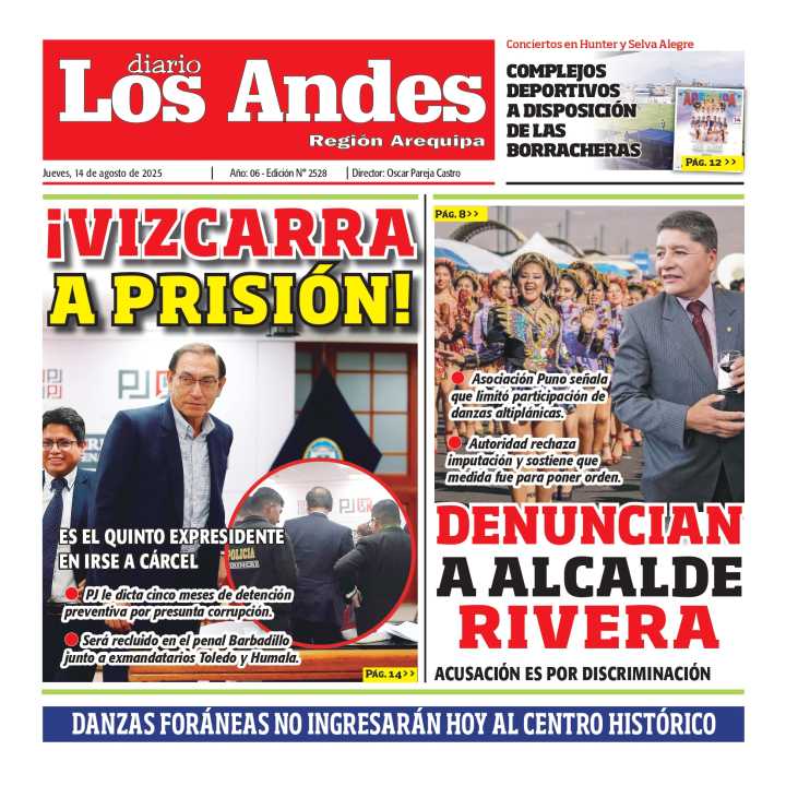 AREQUIPA: Diario Los Andes 14/08/2025