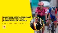 Concejo de Bogotá condecoró a Rigoberto Urán como ejemplo para la juventud
