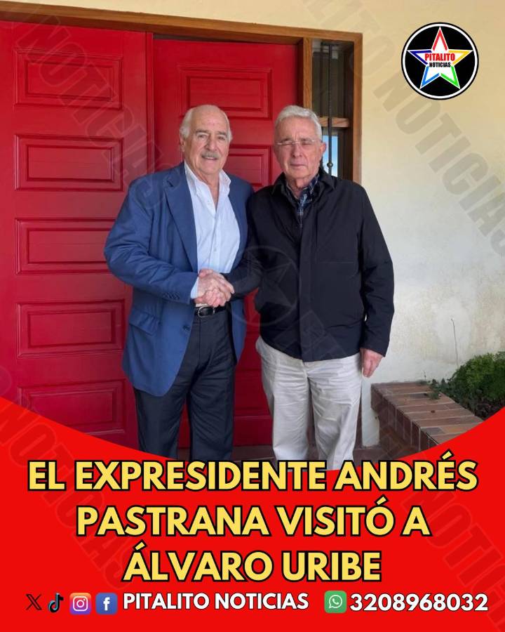 El expresidente Andrés Pastrana visitó a Álvaro Uribe Vélez