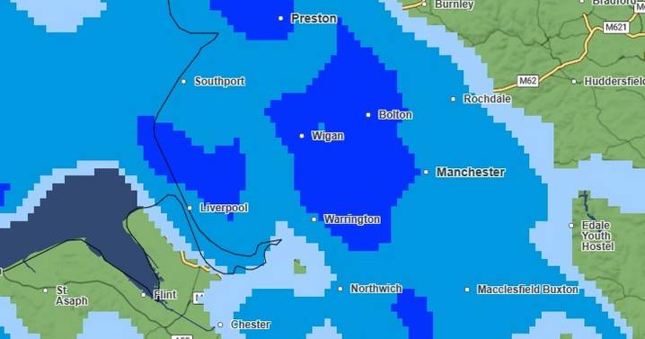 Met Office weather map shows exact time heavy rain will hit Greater Manchester tomorrow