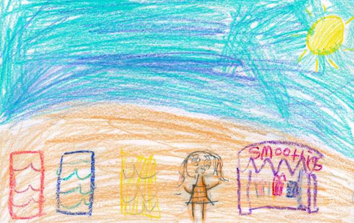 Weather Drawing: A day at the beach