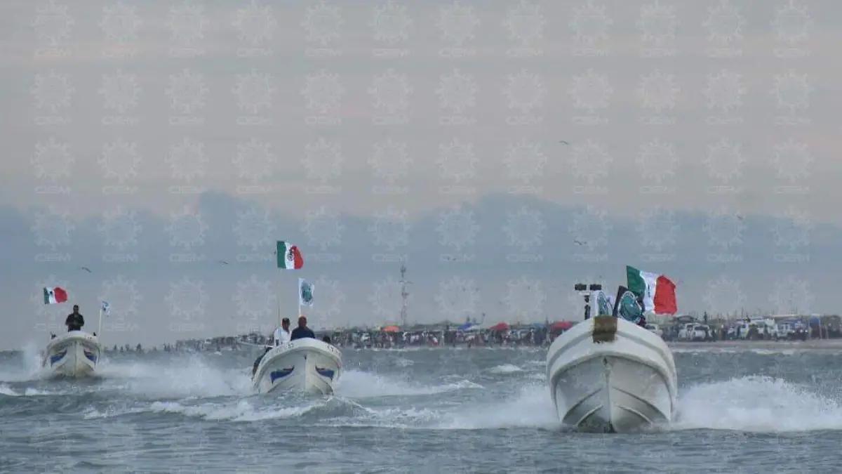 Operación Golfo de México: protestan desde el mar contra los lanzamientos de SpaceX