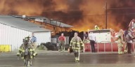 Responders continue to fight fire at Woodville tire recycling plant as it threatens nearby buildings