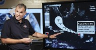 Hurricane Erin strengthens into a Category 2 storm as it approaches the northeast Caribbean