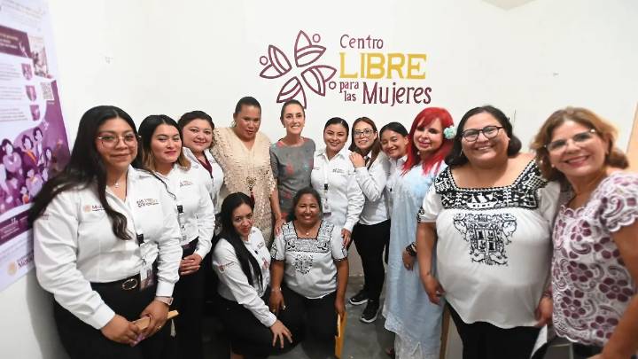 Sheinbaum inaugura Centro Libre de Mujeres en Calakmul, Campeche