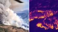 Larga noche contra el fuego en Ibias, que mantiene cuatro pueblos desalojados: "Nunca vimos cosa igual"