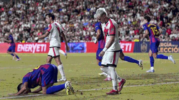 LaLiga de España: Pinchazo del Barça tras empatar ante el Rayo 1-1 en un partido con polémica y sin VAR en Vallecas