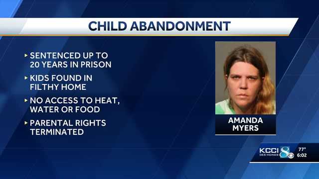 Des Moines mother sentenced to 20 years for abandoning children