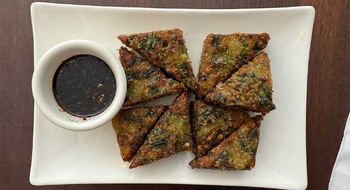 Veggie dumplings at Prik Nam Pla