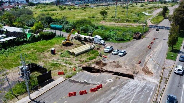Inician obras de rehabilitación en colector sanitario de segundo anillo