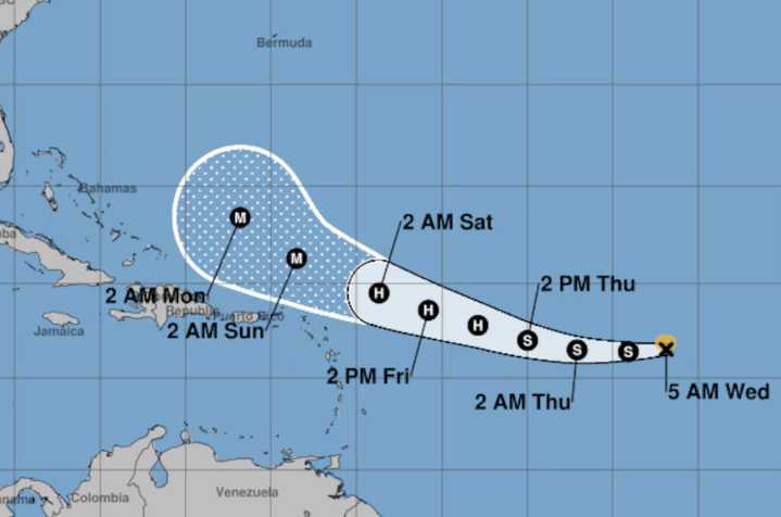 Tormenta Erin continúa rumbo al oeste; podría convertirse en huracán el jueves