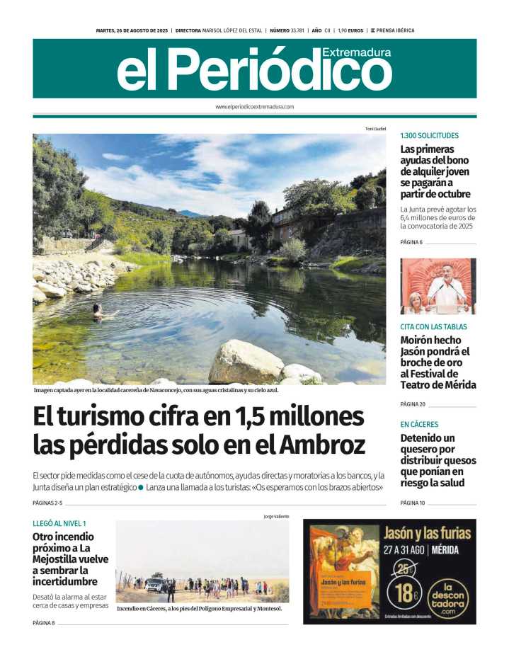 Consulta la portada correspondiente al día 26 de agosto de 2025