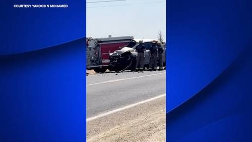 Teen dies after running stop sign, crashing into PG&E truck in Tulare County, CHP says