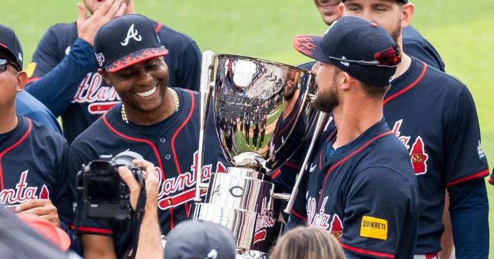 Eli White homers twice as Braves take checkered flag in Speedway Classic